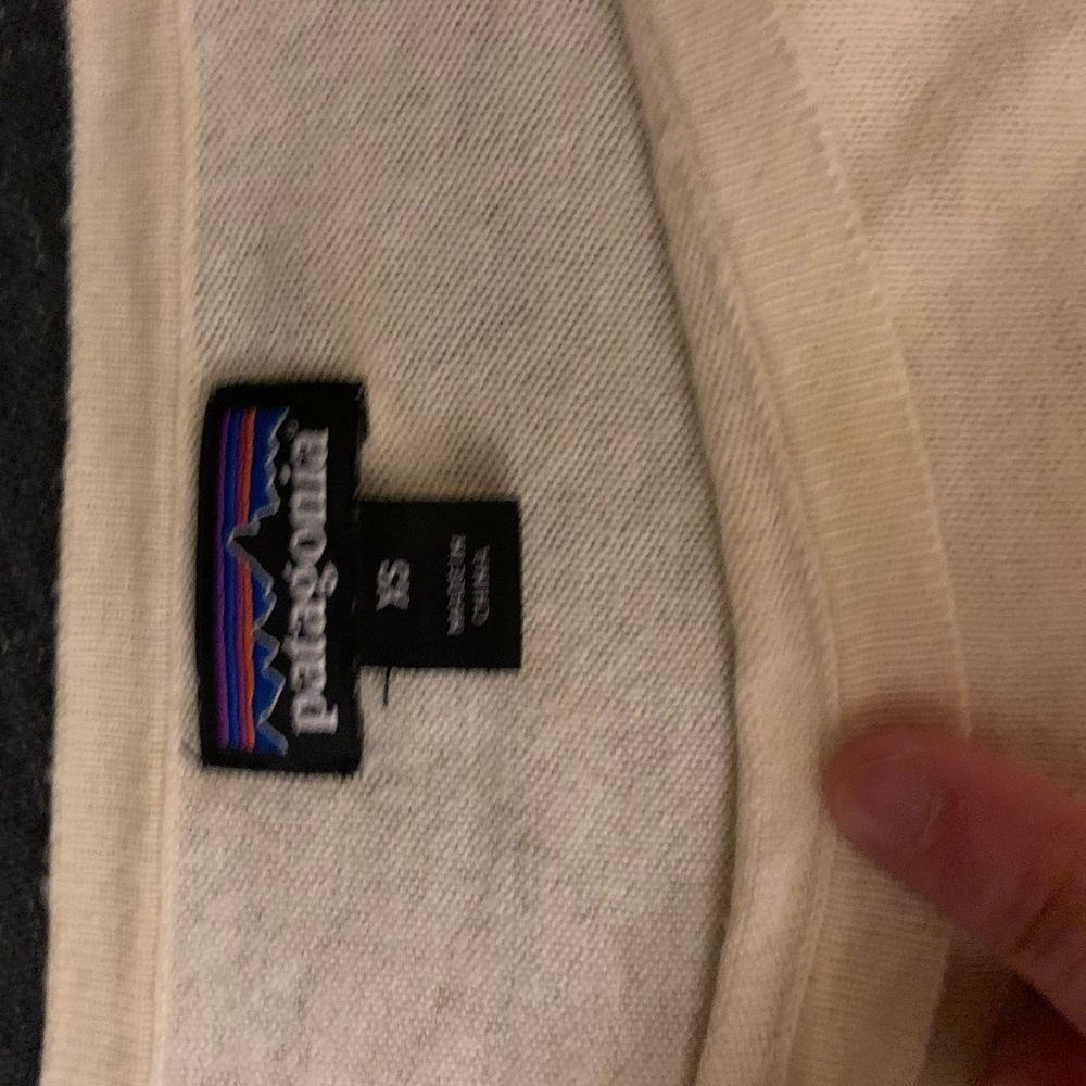 Patagonia baby yellow hemp sweater size XS